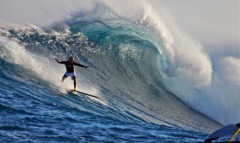 Archie Kalepa surfing Pe'ahi - photo by Damian Antioco
